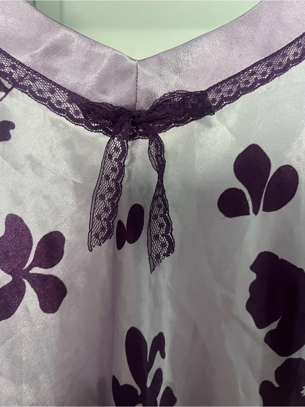 Jones New York Lavender Slip with Dark Purple Floral Print